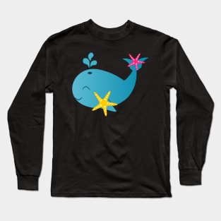 Happy baby whale Long Sleeve T-Shirt